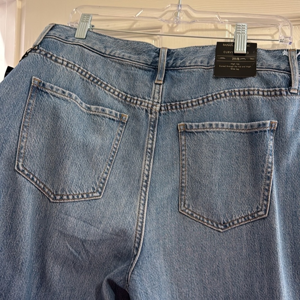 NEW Wide Leg Jeans Curvy Tall High Rise Size 29